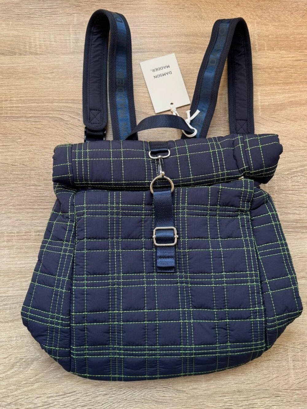 NWT Damson Madder Maja Backpack Navy Check